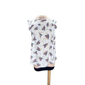 Floral Patterned LOFT Outlet Womens Blouse - Size S - Sleeveless